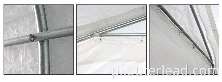 Wysokiej jakości okładka PE stalowa rama zewnętrzna przenośna obok garaż